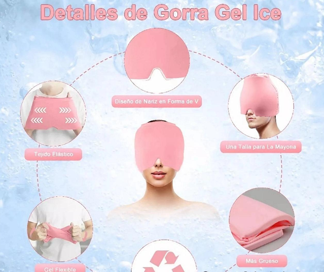 Gorro De Gel Alivio De Migraña Dolor Cab